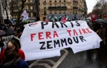 Manifestation contre le candidat d'extrême droite à la présidentielle Eric Zemmour, le 5 décembre 2021 à Paris