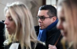 Antoine Q., un des policiers accusés de viol au 36 quai des Orfèvres, le 14 janvier 2019 lors de son arrivée au Palais de justice de Paris