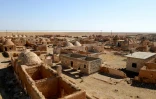 Des maisons en terre traditionnelles à coupole du village d'Oum Amouda Kabira, dans la province d'Alep, en Syrie, le 11 août 2023