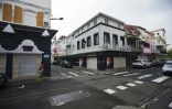 Une rue déserte de Fort-de-France pendant un confinement strict en Martinique, le 11 août 2021