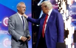 Donald Trump salue Robert Kennedy Jr à Duluth en Géorgie, le 23 octobre 2024