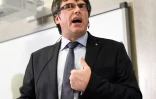 Carles Puigdemont pendant un débat à l'université de Copenhague, le 22 janvier 2018