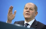 Le nouveau chancelier allemand Olaf Scholz lors d'une conférence de pressse à Berlin le 9 décembre 2021