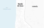 Carte de la bande de Gaza