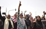 Des Soudanaises manifestent à Khartoum, le 11 avril 2019