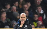 Pep Guardiola, l'entraîneur de Manchester City, pendant la rencontre entre Wolverhampton Wanderers et Manchester City au stade Molineux de Wolverhampton le 27 décembre 2019.