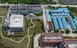 Vue aérienne du laboratoire P4 de l'Institut de virologie de Wuhan en mai 2020, 
en Chine