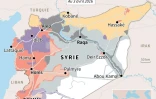 Carte des territoires contrôlés en Syrie par les différents belligérants