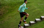 Le Portugais Cristiano Ronaldo lors d'un entraînement à Marcoussis, le 3 juillet 2016