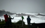 Fortes vagues à Biarritz lors de la tempête Amélie, le 3 novembre 2019