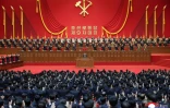 Photo du 20 février 2026 diffusée par l'agence officielle nord-coréenne KCNA, montrant le congrès du parti au pouvoir à Pyongyang
