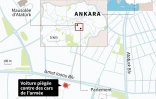 Localisation de l'attentat commis le 17 février 2016 à Ankara