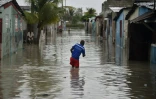 Une rue inondée de Cité Soleil, dans la banlieue de Port-au-Prince, le 4 octobre 2016