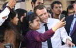Le président français Emmanuel Macron à New Delhi, le 10 mars 2018