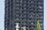 La tour Grenfell calcinée, le 20 juin 2017 à Londres