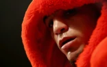 Le Français Nordine Oubaali, avant son combat en poids coqs contre l'Américain Rau'shee Warren, le 19 janvier 2019 à la MGM Garden Arena à La Vegas