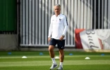 Didier Deschamps à l'entraînement, le 14 juillet 2018 à Moscou