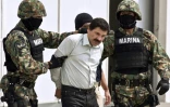 Le narcotrafiquant Joaquin Guzman alias "El Chapo" (c) est présenté à la presse, le 22 février 2014 à Mexico