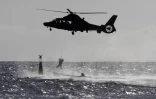 Saint-Leu - Lundi 5 septembre 2011 - hélitreuillage d'un pêcheur en difficulté en raison de la forte houle