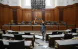 Le Parlement libanais, endommagé par l'explosion, le 5 août 2020