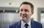 Le candidat à la présidence du Comité International Olympique (CIO), le Français David Lappartient, lors de la 144e Session du CIO à Costa Navarino en Grèce, le 19 mars 2025