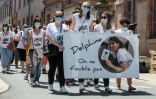 Des collègues et proches de Delphine Jubillar participent à une marche blanche le 12 juin 2021 à Albi