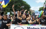 Participant à la WorldPride à Washington, DC, le 7 juin 2025