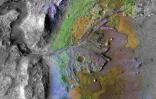Photo du 28 décembre 2019 transmise par la NASA, qui montre le cratère de Jezero, un bassin de 45 km de diamètre sur Mars