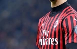 L'attaquant suédois Zlatan Ibrahimovic sous le maillot de l'AC Milan pendant la demi-finale aller de Coupe d'Italie contre la Juventus Turin le 13 février 2020 au stade San Sikro à Milan