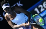Venus Williams lors du match l'opposant à Anastasia Pavlyuchenkova le 24 janvier 2017 à  Melbourne 