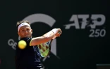 Le Norvégien Casper Ruud en finale du tournoi de Genève contre le Portugais Joao Sousa le 21 mai 2022