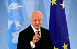 L'émissaire de l'ONU pour la Syrie, Staffan de Mistura, lors d'une conérence de presse le 22 juillet 2016 à Berlin