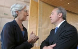 Christine Lagarde et son ex-directeur de cabinet à Bercy, Stéphane Richard, le 28 juin 2010, à Paris