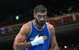 Le boxeur français Mourad Aliev, le 29 juillet 2021 aux JO de Tokyo