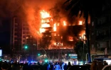 Un incendie ravage un immeuble résidentiel à Valence, le 22 février 2024 en Espagne