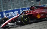 La Ferrari du Monégasque Charles Leclerc lors du GP de Miami, le 8 mai 2022