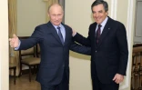 Vladimir Poutine et François Fillon, près de Moscou, le 21 mars 2013