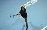 Le Français Gaël Monfils, lors de sa demi-finale du tournoi ATP 250 d'Adélaïde, contre l'Australien Thanasi Kokkinakis, le 8 janvier 2022