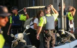 Cordon de police près du site d'un attentat, le 17 août 2017 à Barcelone