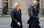 François Bayrou et Edouard Philippe quittent le conseil des ministres à l'Elysée le 14 juin 2017