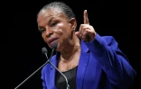 Christiane Taubira, candidate à la présidentielle, en meeting à Rennes, le 27 février 2022