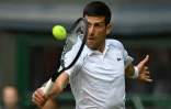 Le Serbe Novak Djokovic, lors de sa demi-finale contre le Canadien Denis Shapovalov, le 9 juillet 2021 au tournoi de Wimbledon à Londres