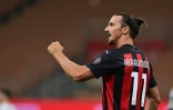 L'attaquant suédois de l'AC Milan, Zlatan Ibrahimovic, auteur d'un doublé lors du match de Serie A à domicile face à Bologne, le 21 septembre 2020