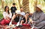 Lionel Messi et sa famille à Riyad lors d'un voyage promotionnel en partenariat avec l'Office du tourisme d'Arabie Saoudite, le 1er mai 2023