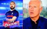 Le sélectionneur des Bleus Didier Deschamps annonce la sélection de Karim Benzema pour l'Euro, le 18 mai 2021 sur le plateau de TF1 à Boulogne-Billancourt