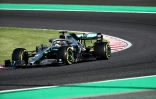 Le Britannique Lewis Hamilton au volant de sa Toyota lors du GP du Japon sur le circuit de Suzuka, le 13 octobre 2019  