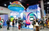 Le stand Tamagotchi au festival Comic-Con de San Diego, aux Etats-Unis, le 23 juillet 2025