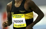 Mo Farah à ses débuts sur 3.000 m aux championnats du Royaume-Uni le 11 février 2007 à Sheffield