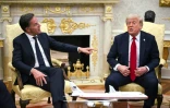 Donald Trump, à droite, et Mark Rutte, à gauche, le 14 juillet 2025 à la Maison Blanche