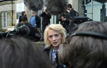 Me Marie Grimaud, avocate de 39 parties civiles au procès Le Scouarnec, s'exprime devant la presse le 24 février 2025 à Vannes